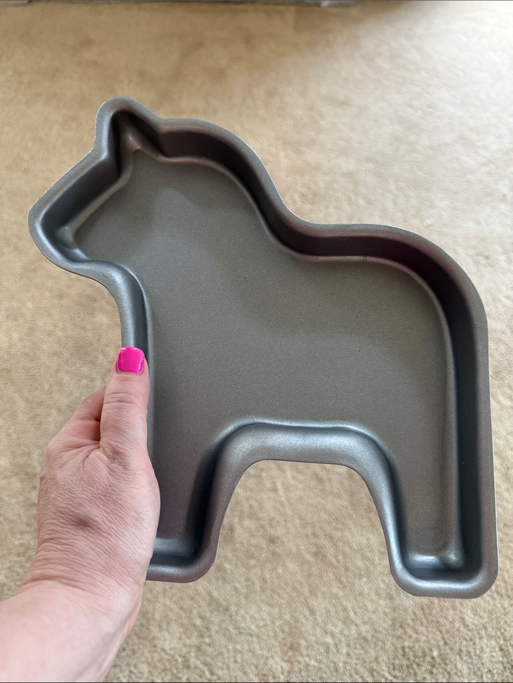 IKEA Gray Horse Silicone-Feel Cake Mold